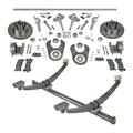 Gasser Straight Axle, Ford Spindle and Brake Kits, 52-1/4 Hub-to-Hub