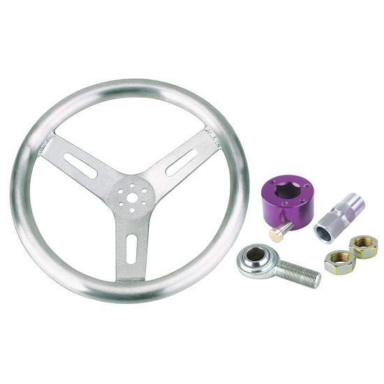 Pro Grip Flat Wheel Steering Wheel Combo - 15 Inch