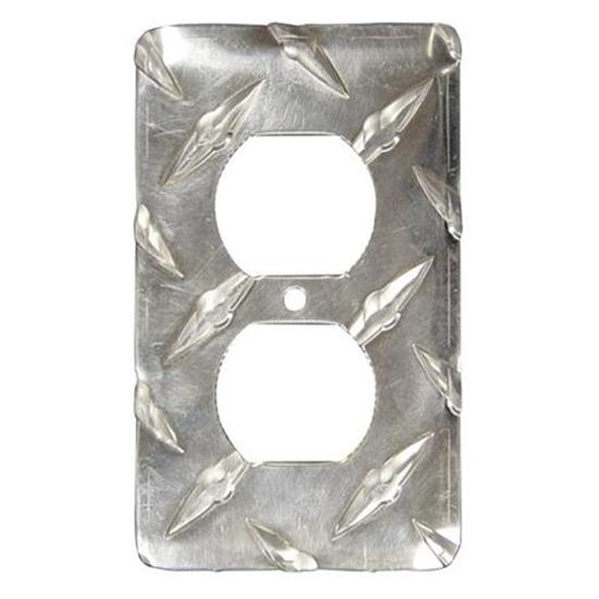Diamond Plate Single Outlet Cover Plate Diamond Plate Single Outlet Cover Plate