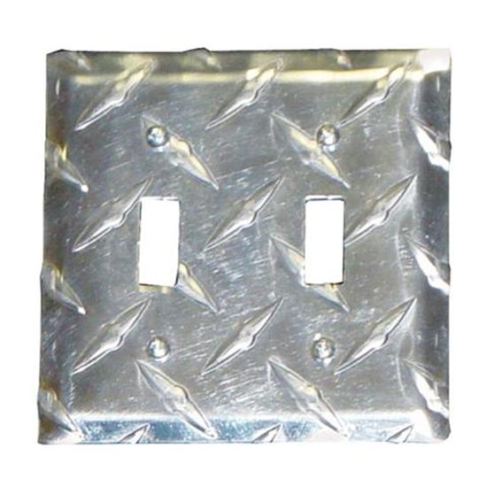 Diamond Plate Dual Switch Cover Plate Diamond Plate Dual Switch Cover Plate