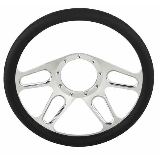 Chrome Plated Billet 4-Slot Style Steering Wheel