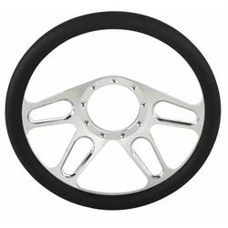 Chrome Plated Billet 4-Slot Style Steering Wheel