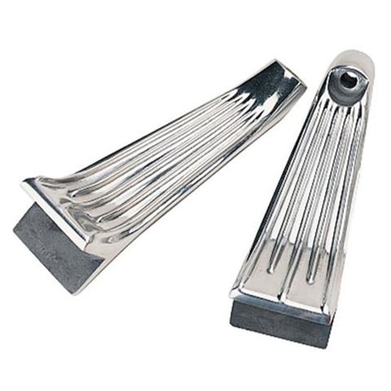 Ribbed Aluminum Headlight Brackets, Polished Ribbed Aluminum Headlight Brackets, Polished