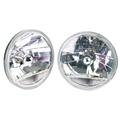 Speedway 7 Inch Fluted Replacement Headlights w/ Clear Turn Signal