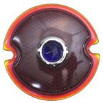 Ford 1933-1936 Car/1945-1952 Pickup Tail Light Lens, Blue Dot, Red Glass