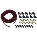Red 7mm Solid Core Plug Wire Kit with 90 Degree Rajah Ends