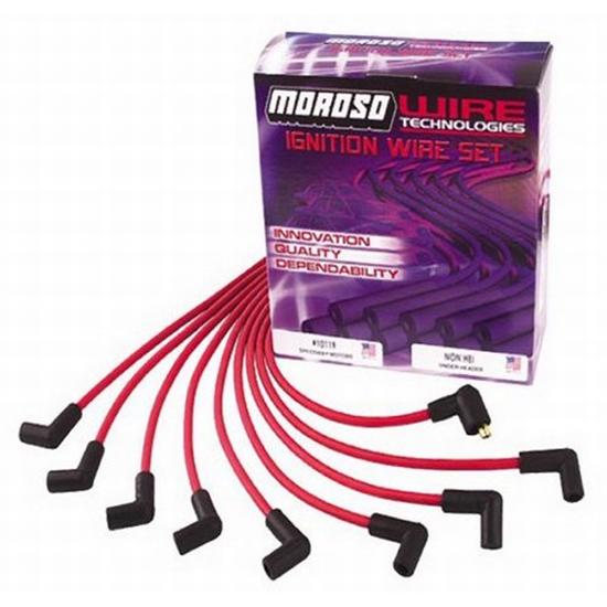 Moroso Spark Plug Wires, Over Valve Covers, HEI Cap Ends, Install-Ready