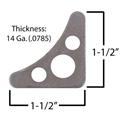 Small Roll Bar Gussets with Holes - Pack of 25
