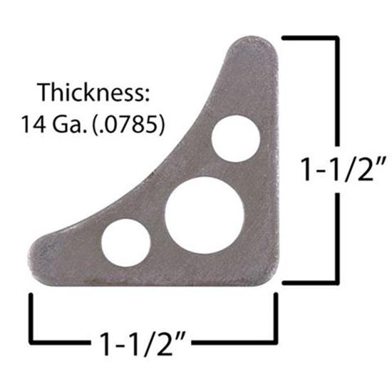 Small Roll Bar Gussets with Holes - Pack of 25