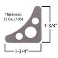 Standard Roll Bar Gussets with Holes - Pack of 25