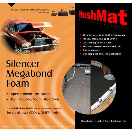HushMat 20200 Silencer Megabond 1/4 In. Sound & Thermal Insulation Kit HushMat 20200 Silencer Megabond 1/4 In. Sound & Thermal Insulation Kit