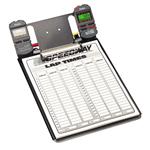 Clipboard with One Robic SC-505 Stopwatch and Lap Sheets