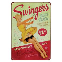 Swingers Vintage Metal Sign
