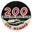 200 MPH Club Vintage Tin Sign 200 MPH Club Vintage Tin Sign