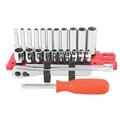 22 Piece Socket Set - 1/4 Inch Drive