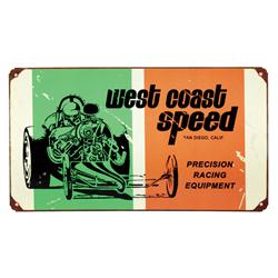 West Coast Speed Vintage Metal Sign