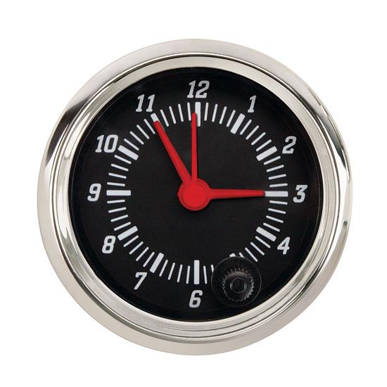 Docs Kustom 930132 Omega Clock, 2-1/16, Black Face Docs Kustom 930132 Omega Clock, 2-1/16, Black Face