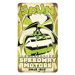 Speedway Spun Tank Metal Sign