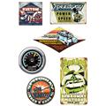 Speedway Vintage Tin Sign & Clock Set