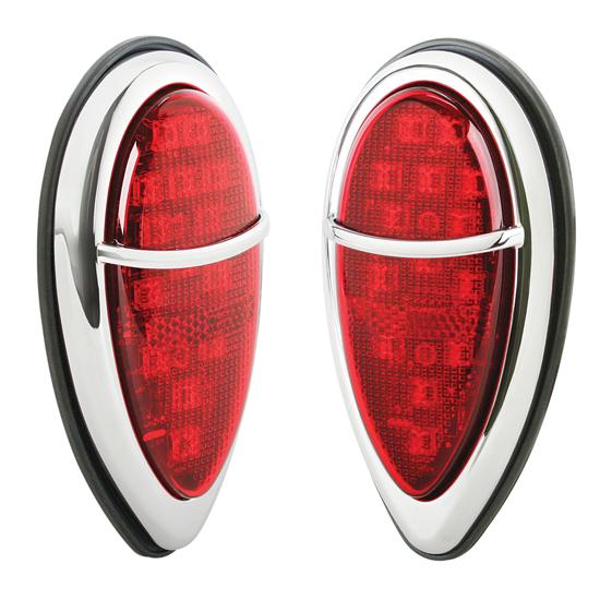 Lens with a builtin LED cluster for 19381939 Ford taillight