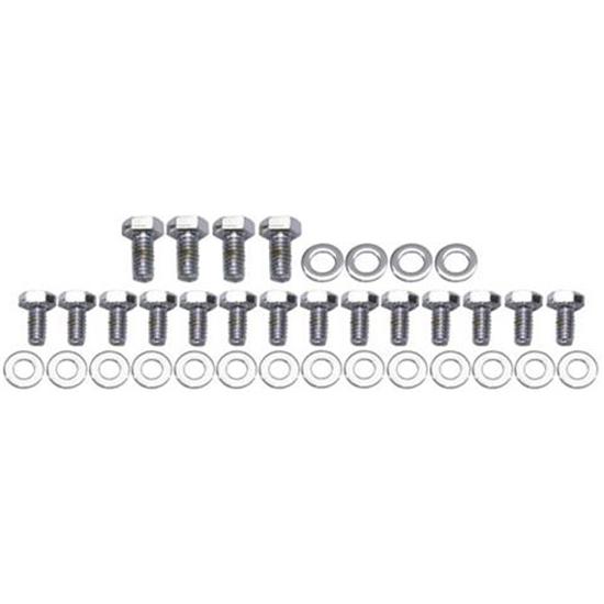 Small Block Chevy Oil Pan Bolt Kit, Chrome