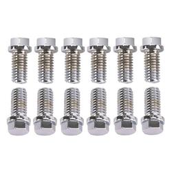 King Chrome Hex Header Bolts, 3/8-16 x 3/4 Inch, Set/12
