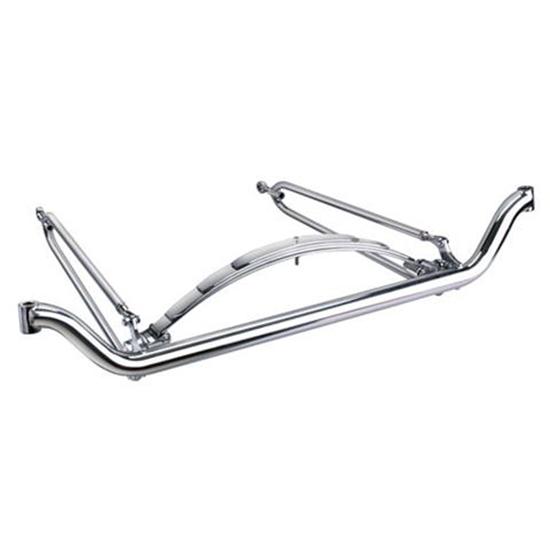 Spring-Behind 6 Inch Drop Tube Axle Front End for Chevy Spindles, Chrome