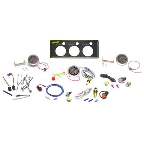 Stewart Warner 3 Gauge Oil Pressure, Fuel Pressure & Water Temp. Panel