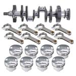 Premium Small Block Chevy Rotating Assembly, 377 .150 Dome, 6 Inch Rods