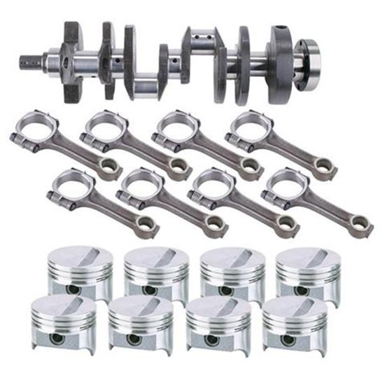 Small Block 383 Chevy Rotating Assem., One Piece, Flat Top-2 Valve, 5.7 Rod