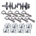 Small Block 350 Chevy Rotating Assem., One Piece, .150 Solid Dome, 5.7 Rod