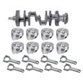 Forged Small Block Chevy Rotating Assembly, 350 Flat Top, H-Beam, 5.7 Rods