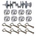 Forged Street Small Block Chevy 350 Rotating Assembly, 5.7 Inch I-Beam Rods