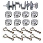Forged Street Small Block Chevy 350 Rotating Assembly, 5.7 Inch I-Beam Rods