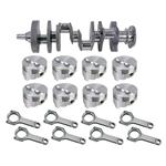 Forged Small Block Chevy Rotating Assembly, 350 Flat Top, H-Beam, 6 Rod