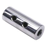 Round Polished Aluminum Fuel Block, 2-Hole