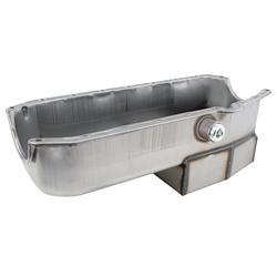 Speedway '55-'79 Chevy Claimer Oil Pan w/ Inspection Plug, Left Side Dipstick