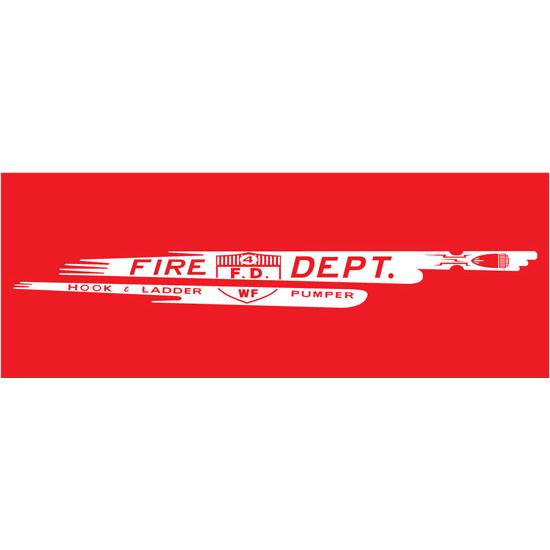 AMF 508-519 W.F. Hook & Ladder 508 1963 Pedal Car Graphic AMF 508-519 W.F. Hook & Ladder 508 1963 Pedal Car Graphic