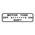 Motor Tone Shift Decal for Murray Atomic Missile Shifter