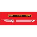 Steelcraft Chrysler 1941 Airflow Fire Truck Pedal Car Graphic