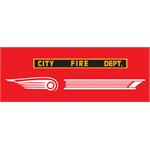 Steelcraft Chrysler 1941 Airflow Fire Truck Pedal Car Graphic