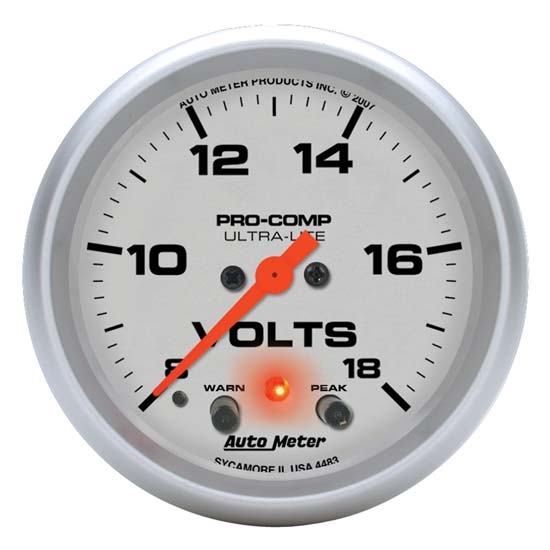 Auto Meter 4483 Ultra-Lite Digital Stepper Motor Voltmeter Gauge Auto Meter 4483 Ultra-Lite Digital Stepper Motor Voltmeter Gauge
