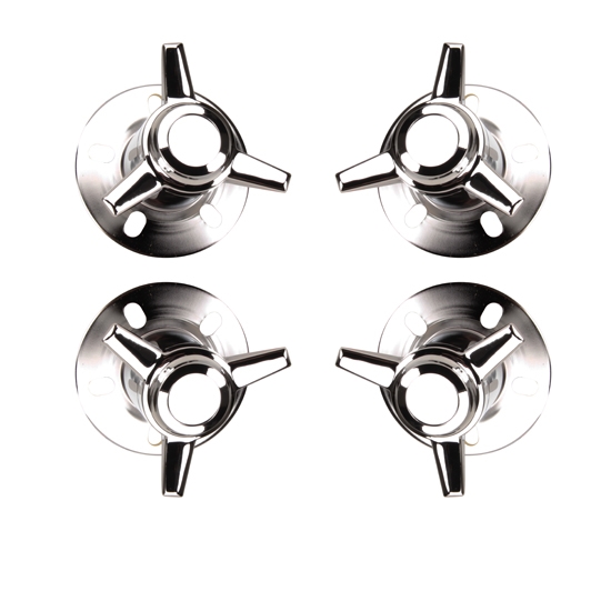 Gorilla Automotive 73515 Chrome 3 Bar Spinners w/Towers, 3.195 In OD