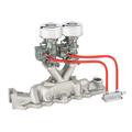 Two Plain 9 Super 7® Carbs, Edelbrock 1103 Slingshot Intake, 1938-48 Ford V8