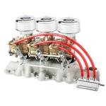 Three 9 Super 7 Carbs on an Offenhauser Intake 1949-53 Ford V8