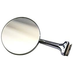 Universal Round Outside Rear View Mirror, Stainless