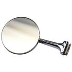 Universal Round Outside Rear View Mirror, Stainless