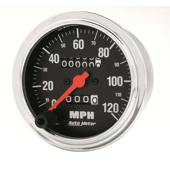 Auto Meter 2492 Traditional Chrome Mech Speedometer, 120 MPH, 3-3/8 Auto Meter 2492 Traditional Chrome Mech Speedometer, 120 MPH, 3-3/8