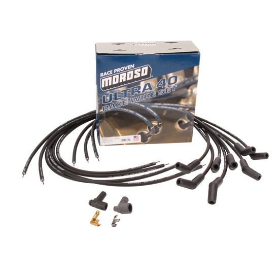 Moroso Ultra-40 Racing Spark Plug Wires, 135 Degree Moroso Ultra-40 Racing Spark Plug Wires, 135 Degree