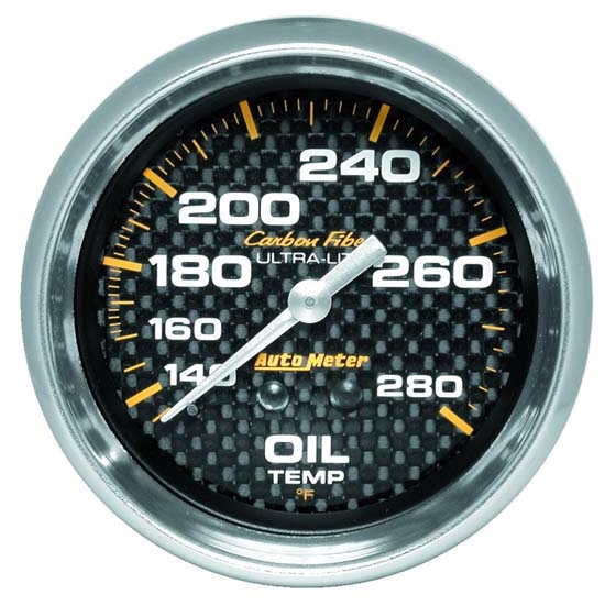 Auto Meter 4841 Carbon Fiber Mechanical Oil Temperature Gauge Auto Meter 4841 Carbon Fiber Mechanical Oil Temperature Gauge